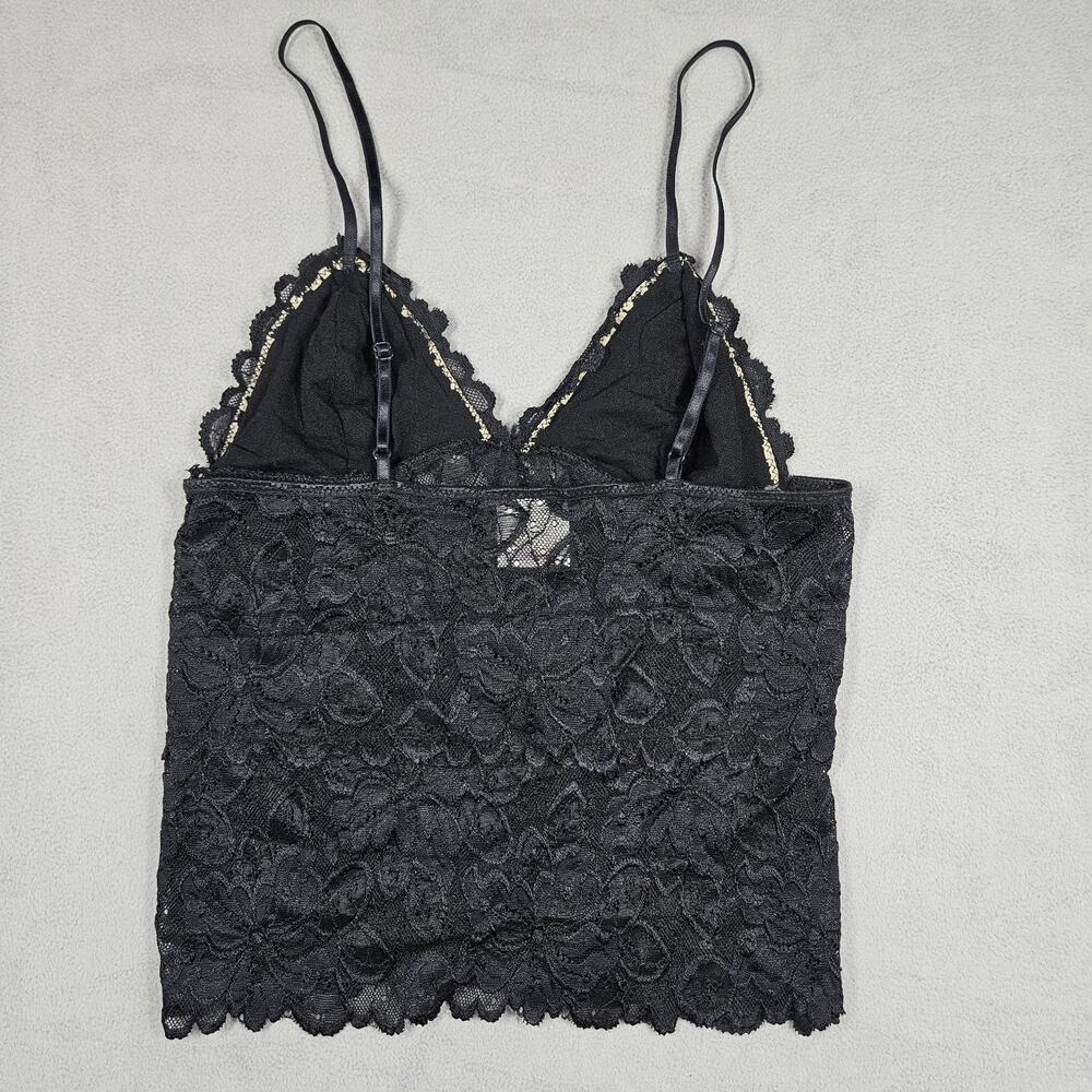 Vintage Y2K Old Navy Camisole Size M Black Lace Babydoll Fairy Whimsigoth Sheer - Picture 7 of 11